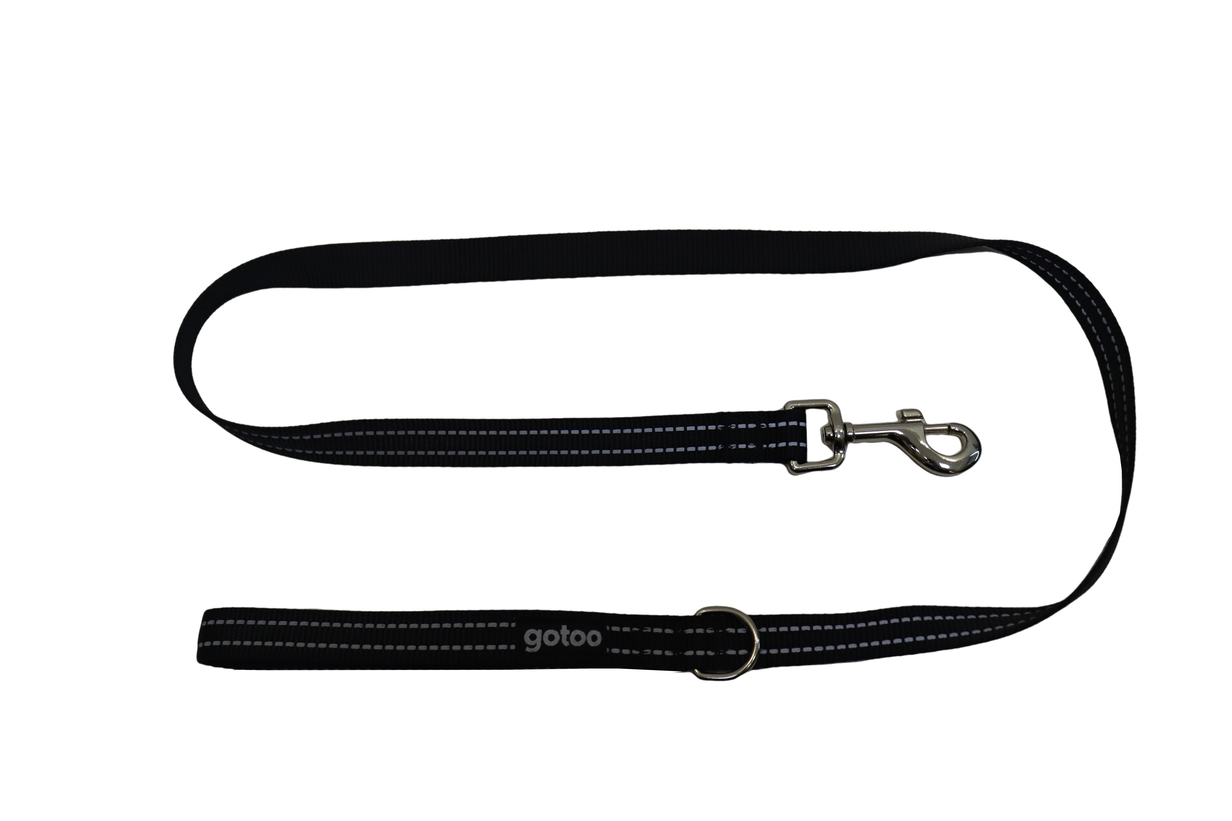 Gotoo - Laisse Premium Essentials Noire pour Chien Image num&eacute;ro 1