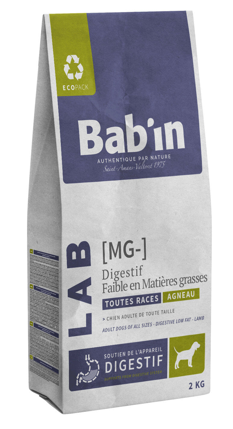 Bab'in - Croquettes V&eacute;t&eacute;rinaires LAB MG Agneau pour Chiens Medium & Maxi - 2kg Image num&eacute;ro 1
