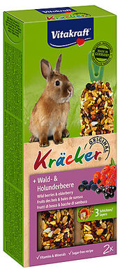 Vitakraft - Friandises Kräcker aux Fruits des Bois pour Lapins Nains - x2