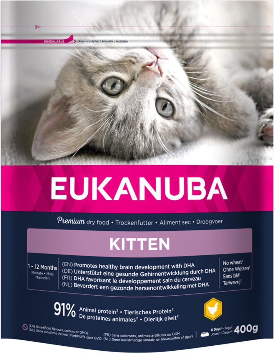 Eukanuba -  Croquettes Chaton D&eacute;marrage Sain Toutes Races Poulet - 400g Image num&eacute;ro 1
