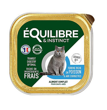 Equilibre & Instinct - Pâtée au Poisson et Courgettes pour Chat Senior - 85g