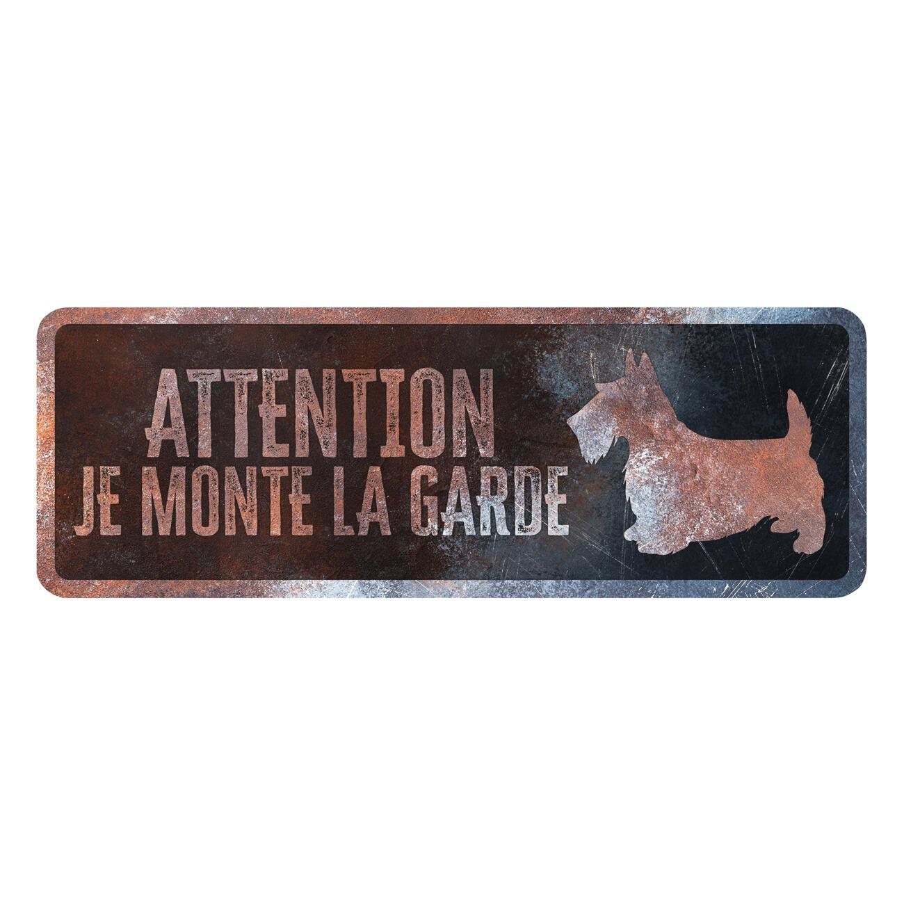 D&D - Panneau d'avertissement Terrier Fran&ccedil;ais - 40x13x03cm Multicolore Image num&eacute;ro 1