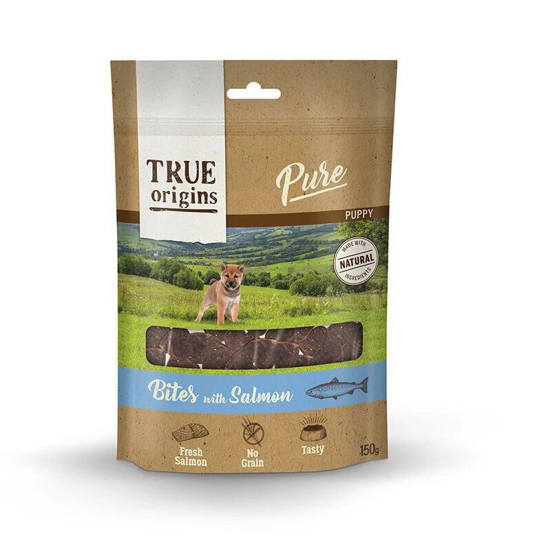 True Origins Pure - Bouch&eacute;es au Saumon pour Chiots - 150g Image num&eacute;ro 1