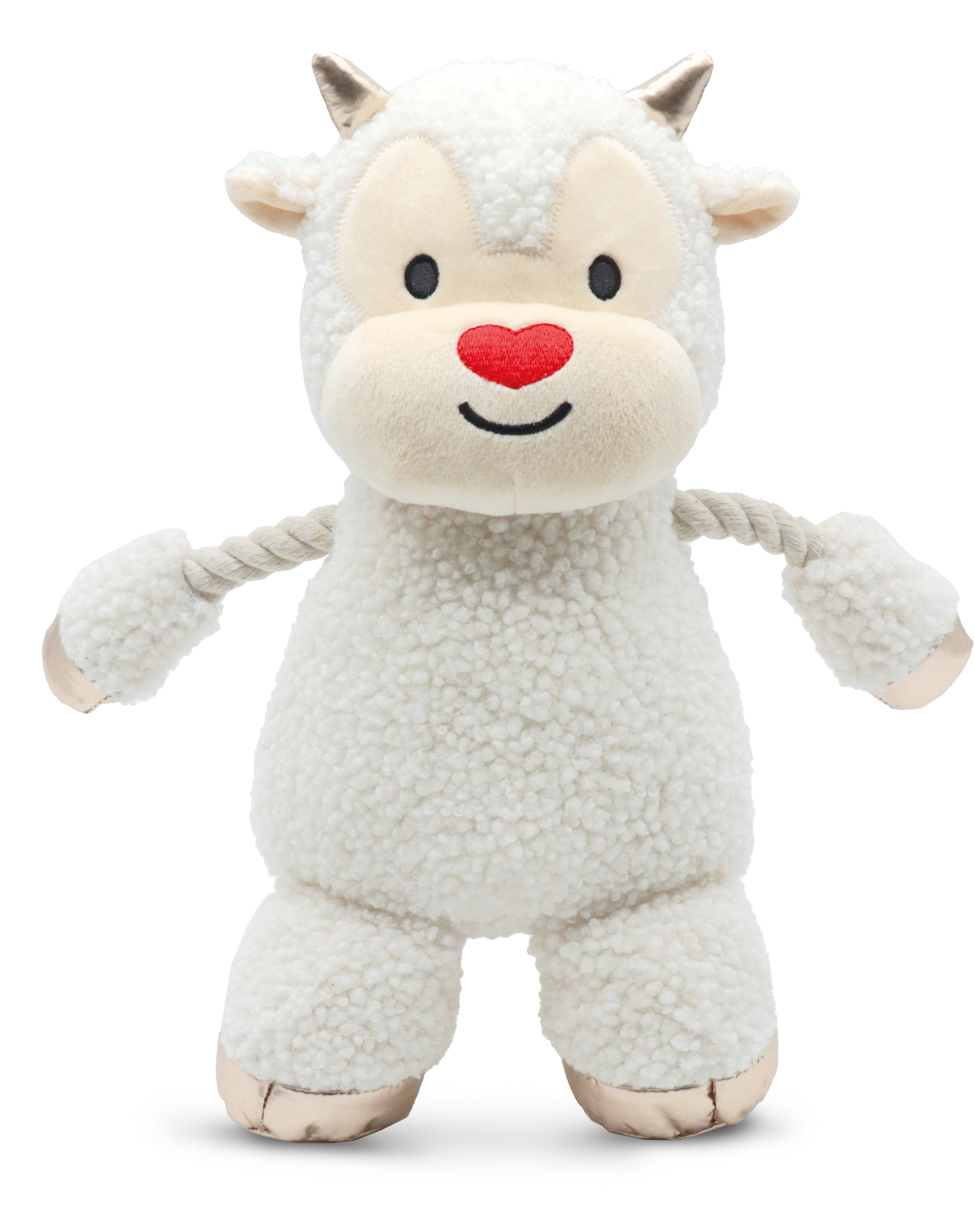 Croci - Jouet Peluche No&euml;l B&eacute;lier avec Corde pour Chiens - Blanc Image num&eacute;ro 1