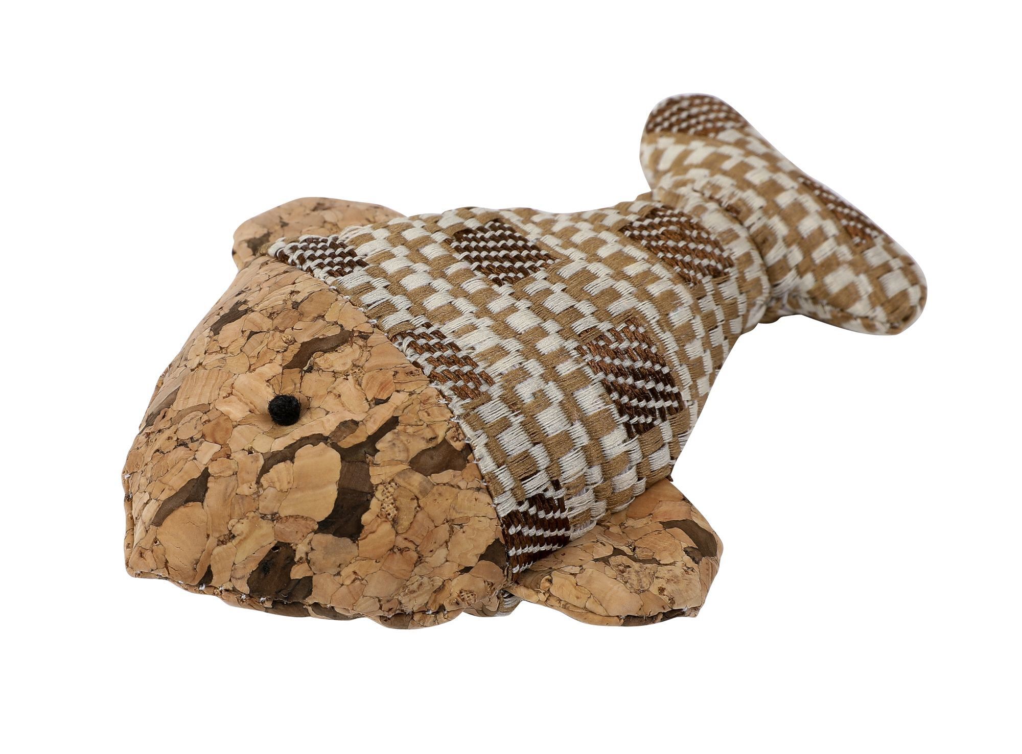 Wouapy - Jouet Poisson en Li&egrave;ge avec Tissus pour Chat Image num&eacute;ro 1