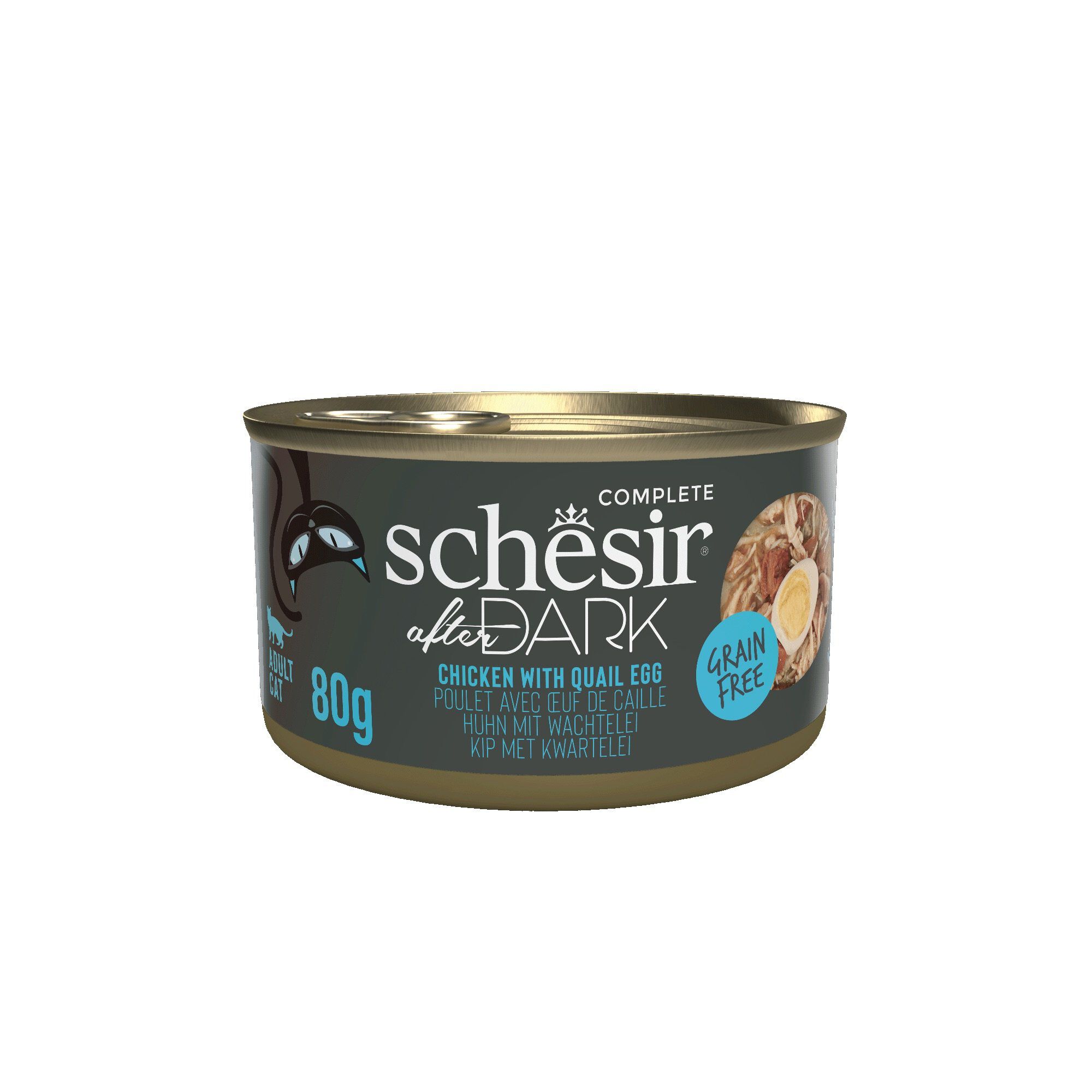 Schesir - Filet De Poulet et Oeuf En Bouillon After Dark Pour Chats - 80g Image num&eacute;ro 1