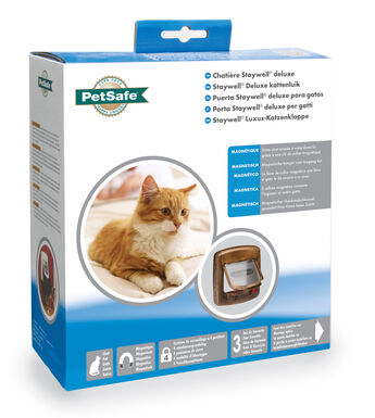 Petsafe - Chatière Porte Magnétique Luxe pour Chiens et chats - Brun