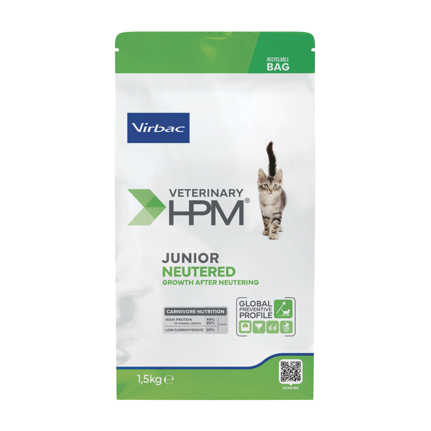 Virbac - Croquettes Veterinary HPM Junior Neutered pour Chatons - 1,5Kg Image num&eacute;ro 1