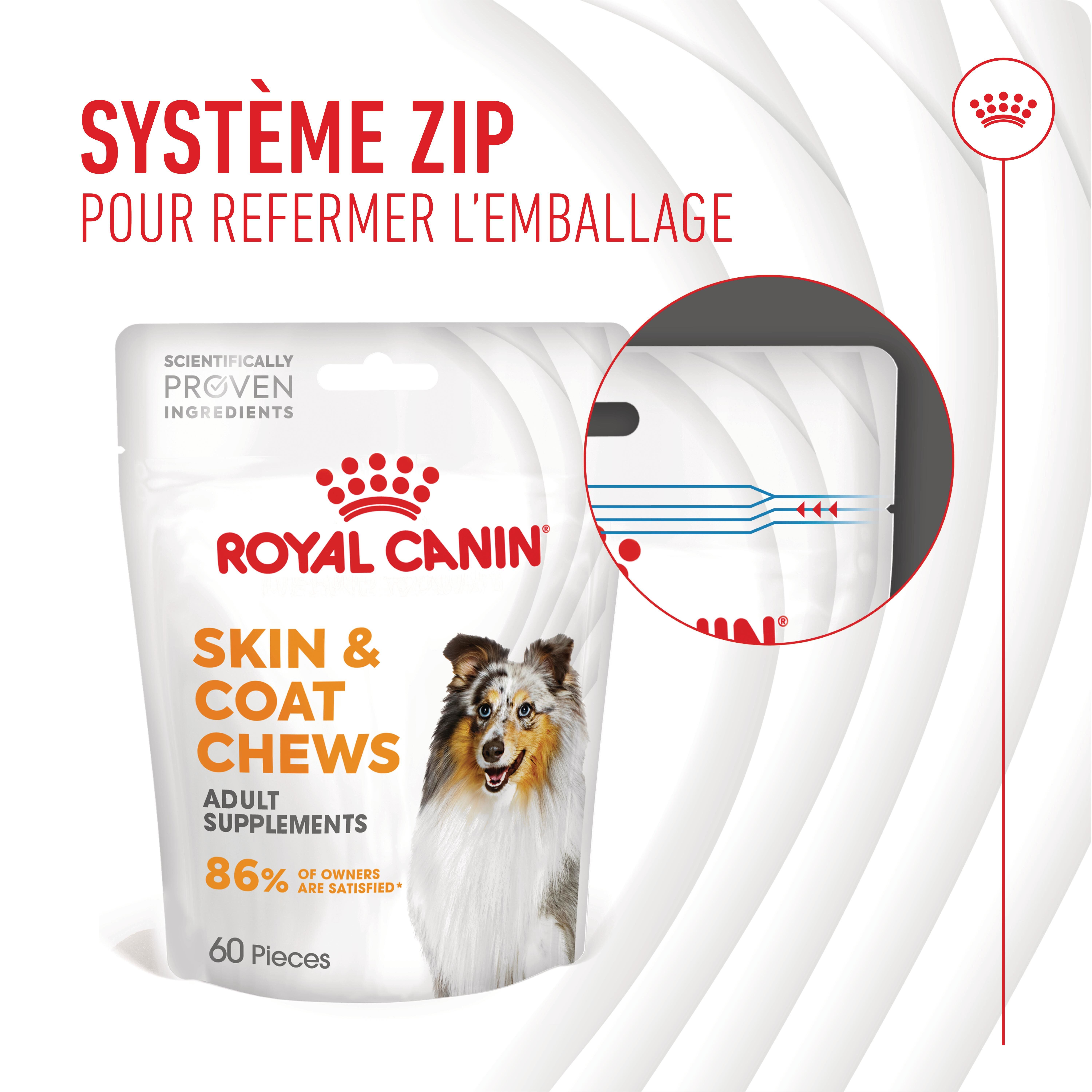 Royal Canin - Aliment Compl&eacute;mentaire Adult Skin & Coat Chews pour Chiens - 240g Image num&eacute;ro 8