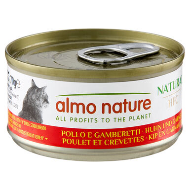 Almo Nature - Pâtée en Boîte HFC Natural Poulet et Crevettes pour Chat - 70g