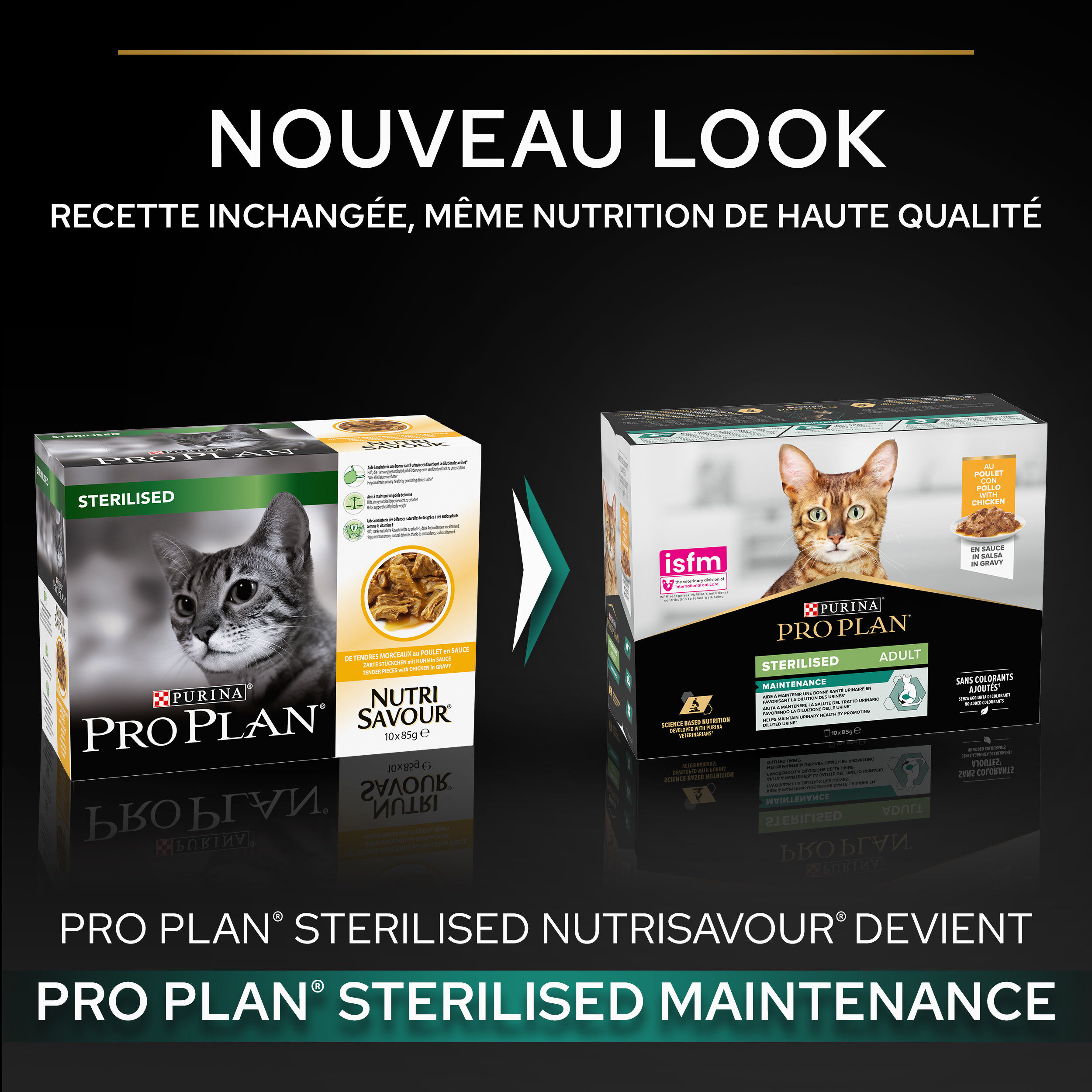 Pro Plan -  Pochons Adulte St&eacute;rilis&eacute; Boeuf Poulet pour chat adulte -  10x85g Image num&eacute;ro 3