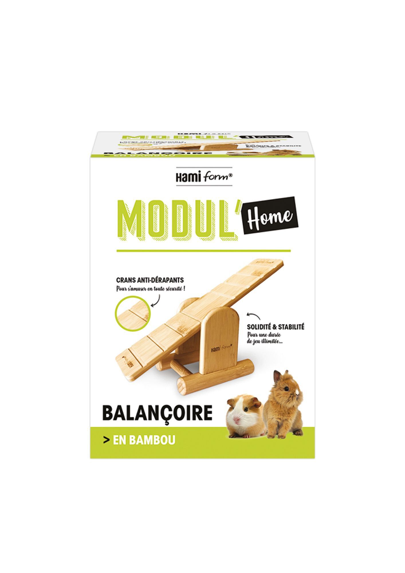 Hamiform - Balan&ccedil;oire MODUL'Home en Bambou pour Lapin - Bois Image num&eacute;ro 1