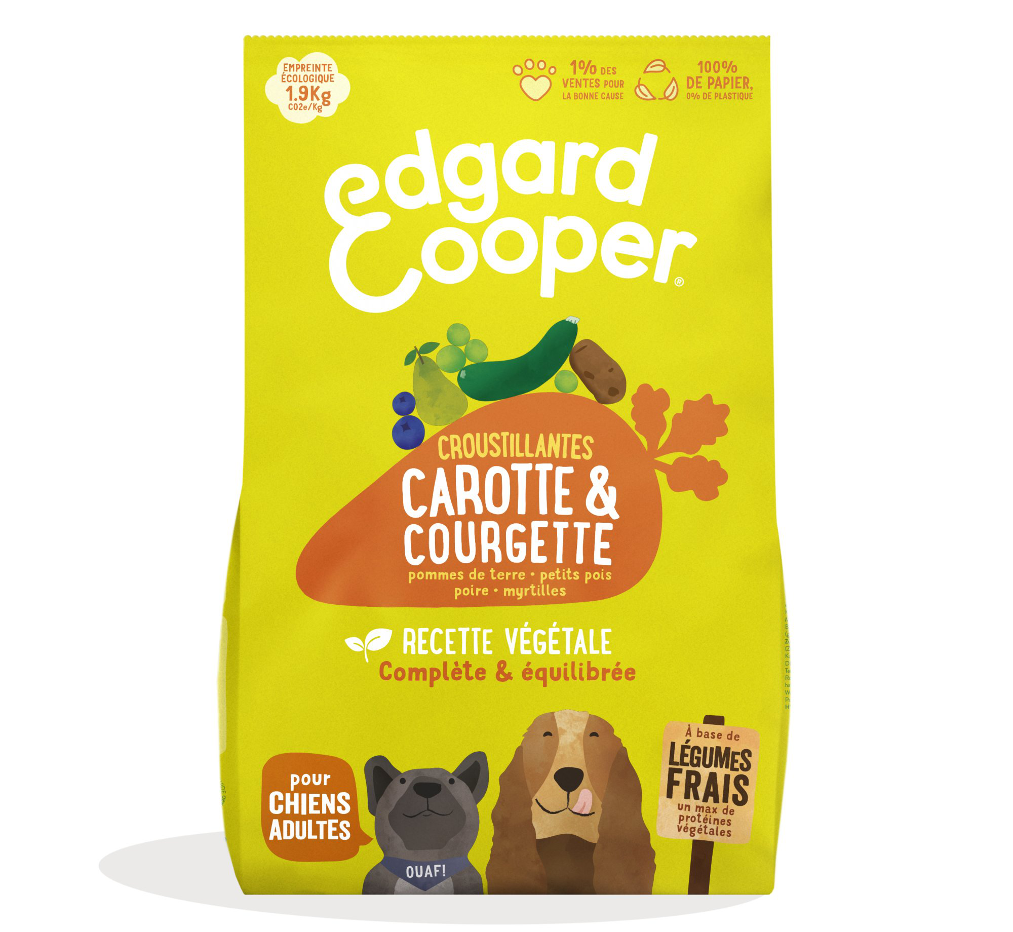 Edgard & Cooper - Croquettes V&eacute;g&eacute;tales Carottes et Courgettes pour Chien - 2,5Kg Image num&eacute;ro 1