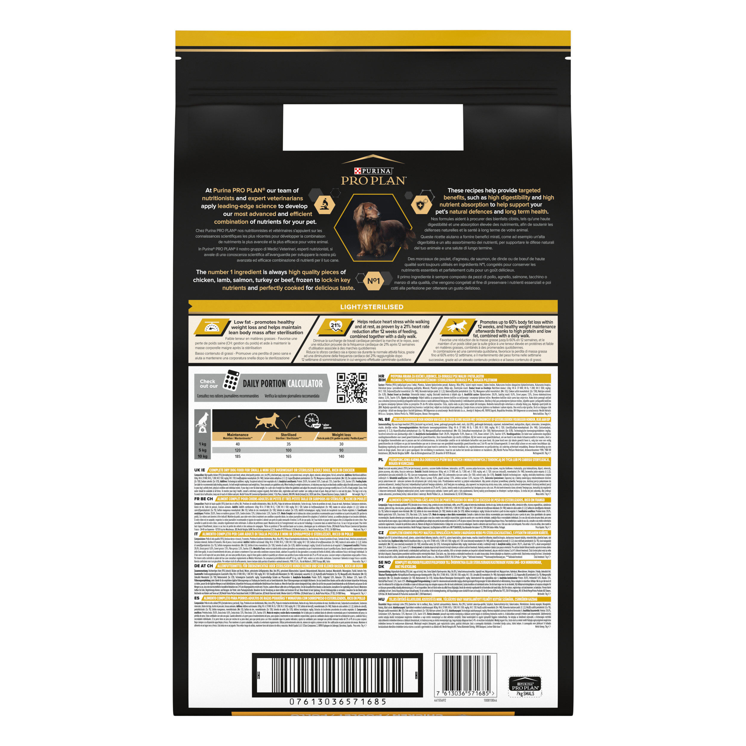 Pro Plan - Croquettes Small & Mini Light Sterilised Poulet pour Chien - 7Kg Image num&eacute;ro 6