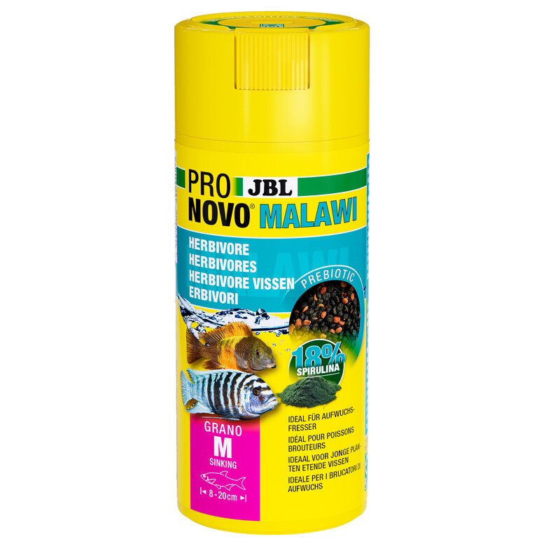 JBL - Aliment en Granulés Pronovo MALAWI GRANO pour Poissons Tropicaux - 250ml Image numéro 1 JBL - Aliment en Granulés Pronovo MALAWI GRANO pour Poissons Tropicaux - 250ml Image numéro 1