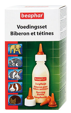 Beaphar - Pack Biberon et Tétine + Brosse à Nettoyer
