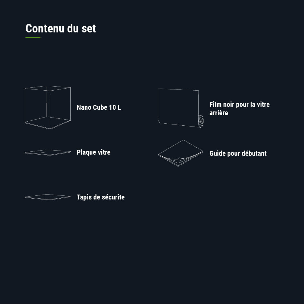 Dennerle - Mini Aquarium Nano Cube Coins Arrondis - 10L Image num&eacute;ro 2