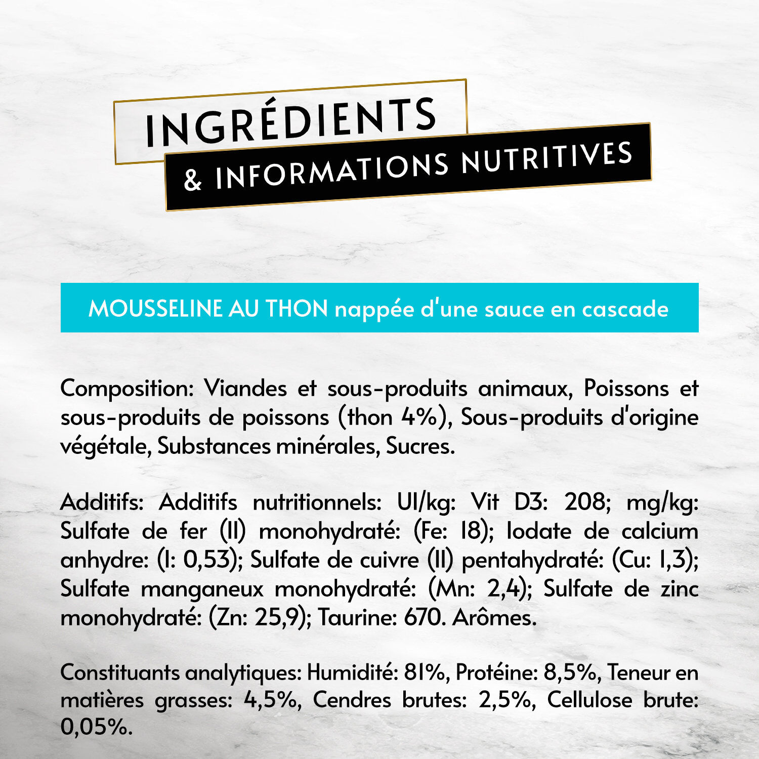 GOURMET - Repas REVELATIONS Mousseline Thon napp&eacute;e de sauce pour Chats - 4X57g Image num&eacute;ro 5
