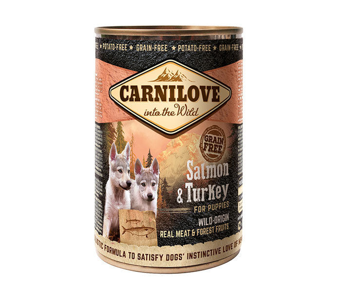 CARNILOVE - CHIEN PUPPY SAUMON & DINDE BO&Icirc;TE - 400 GR Image num&eacute;ro 1
