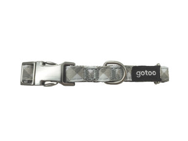 Gotoo - Collier Vichy Gris pour Chien - XXS