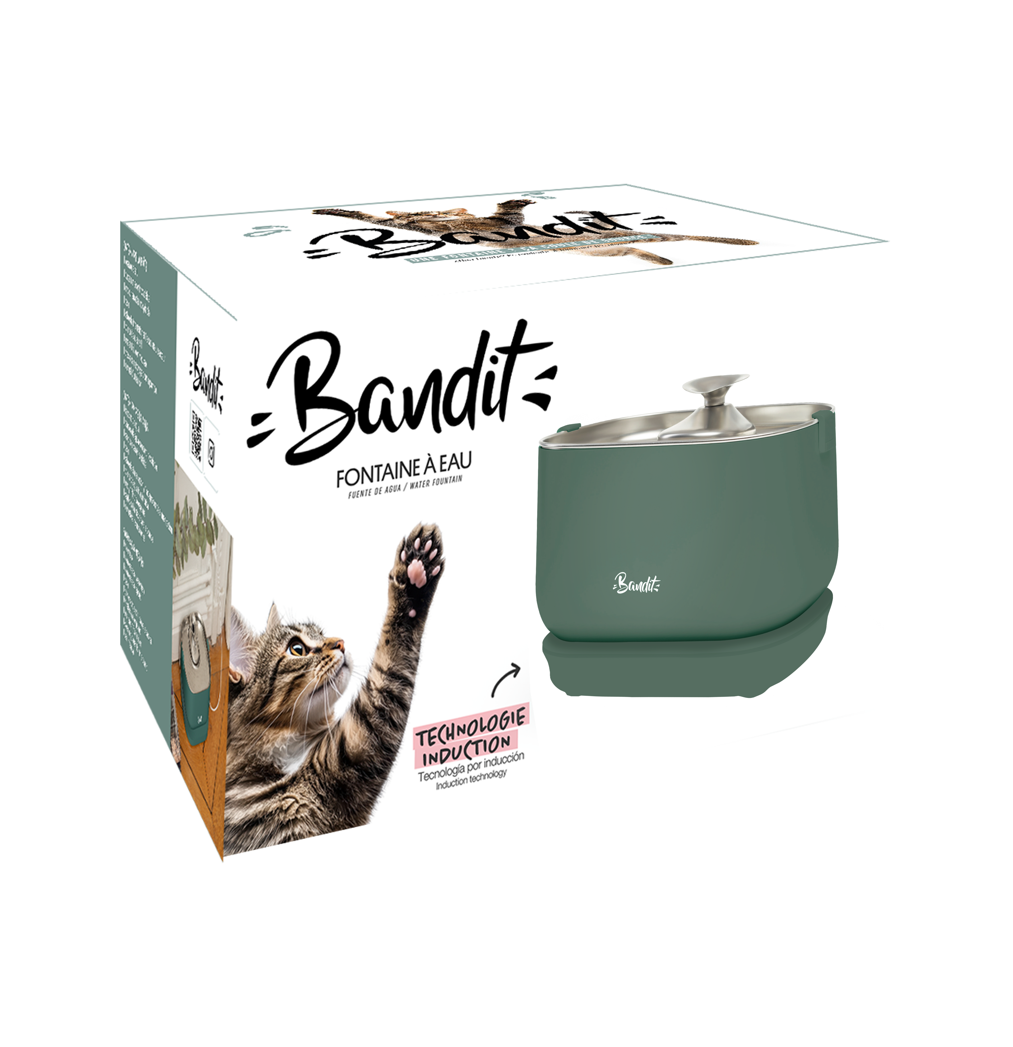 Bandit - Fontaine &agrave; Eau Filaire 2,5L pour Chats - Vert Image num&eacute;ro 3