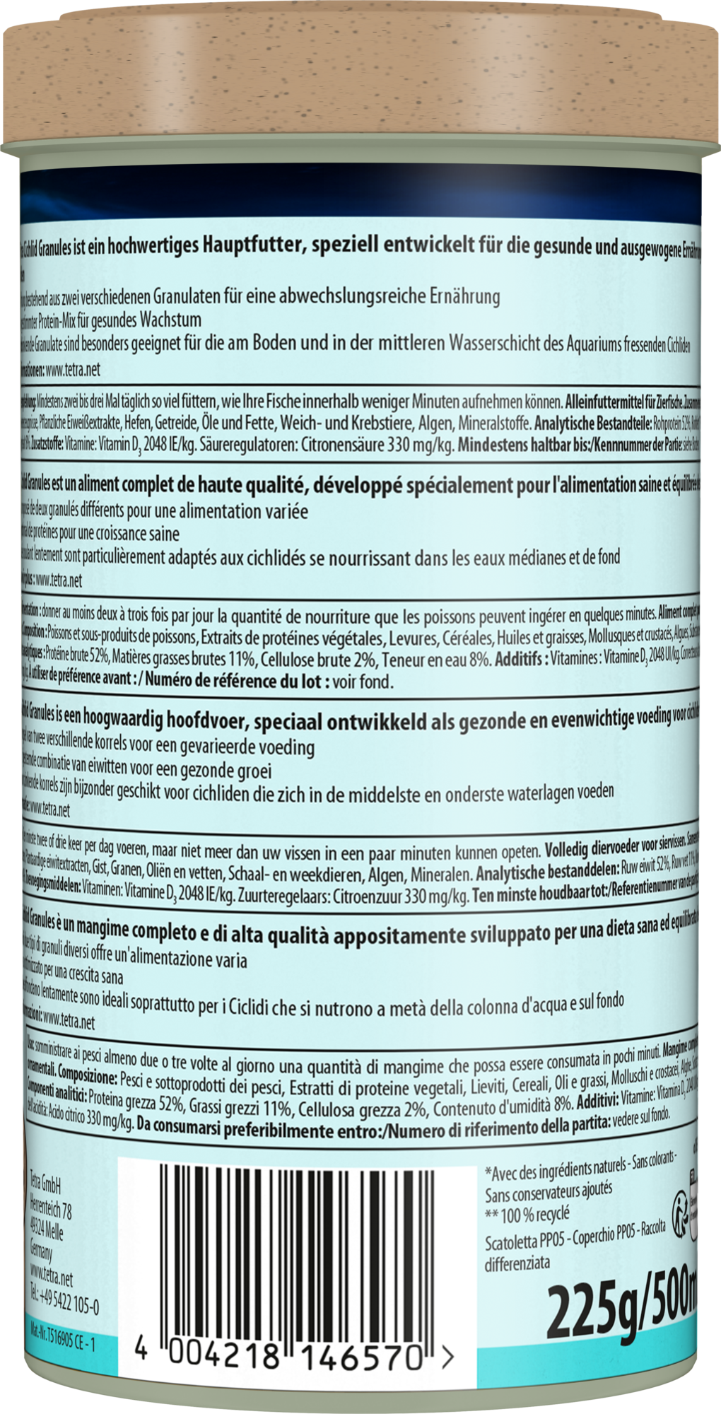 Tetra - Aliment Complet Cichlid Granules pour Cichlid&eacute;s - 500ml Image num&eacute;ro 3