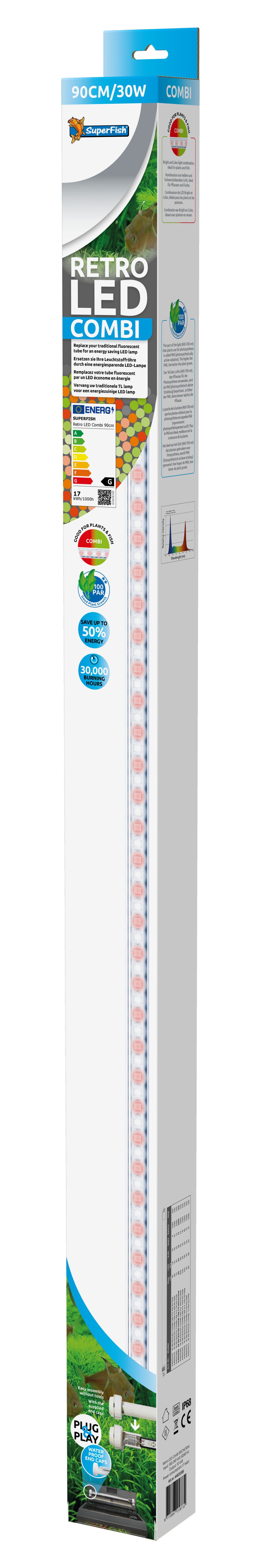 Superfish - Lampe Retro Led Combi T8 et T5 pour Aquarium - 90cm/30W Image num&eacute;ro 1