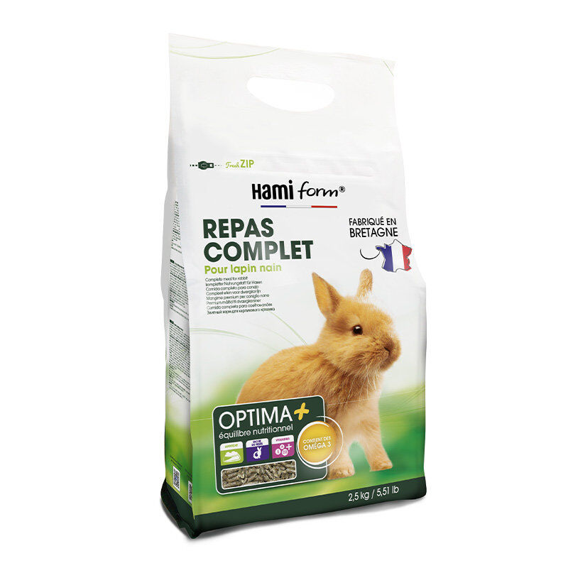 Hamiform - Repas Premium Optima+ pour Lapin Nain - 2,5Kg Image num&eacute;ro 1