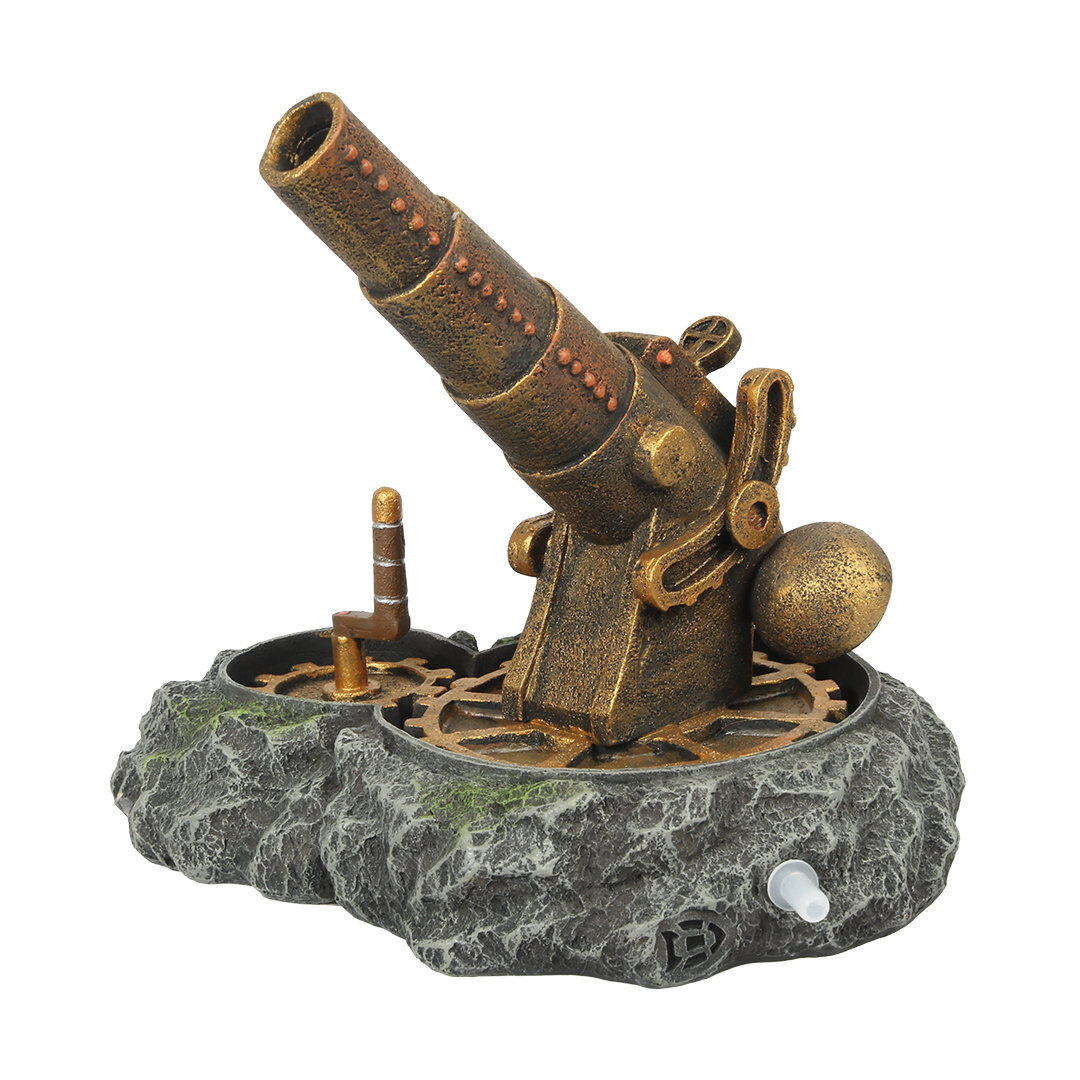 Aquadella - D&eacute;coration Steampunk Canon Action Air pour Aquarium Image num&eacute;ro 1