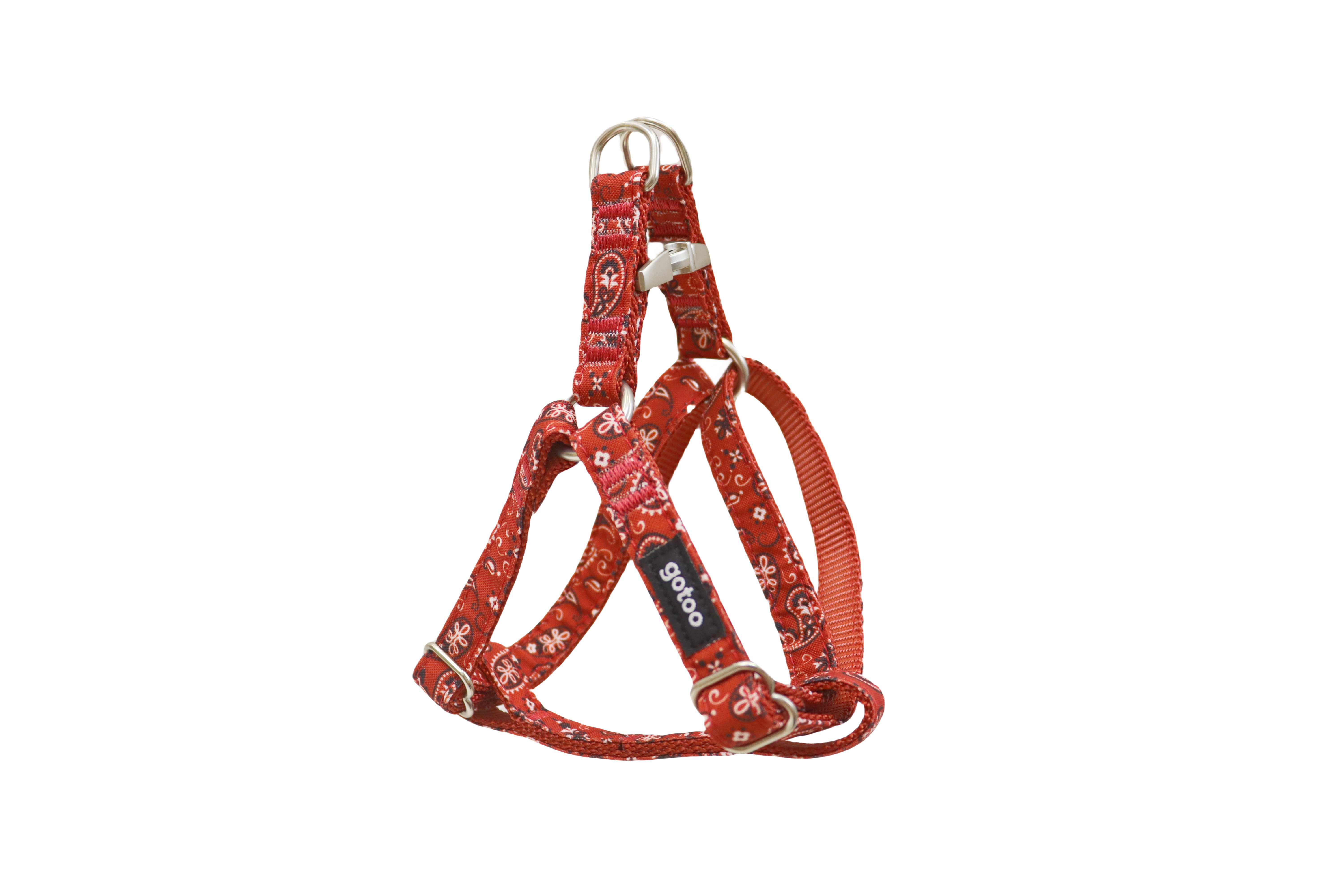 Gotoo - Harnais en Paisley Rouge pour chien - XS Image num&eacute;ro 1