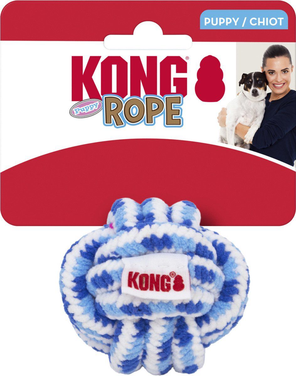 Kong - Jouet Balle Rope pour Chiots - S Image num&eacute;ro 1