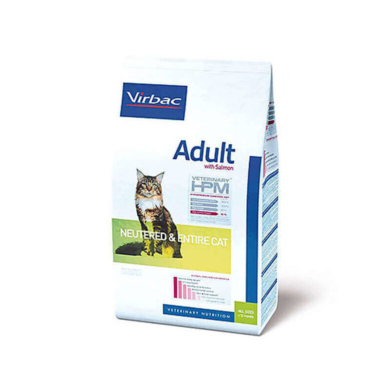 Virbac - Croquettes Veterinary HPM Adult Neutered & Entire au Saumon pour Chats - 3Kg image number null