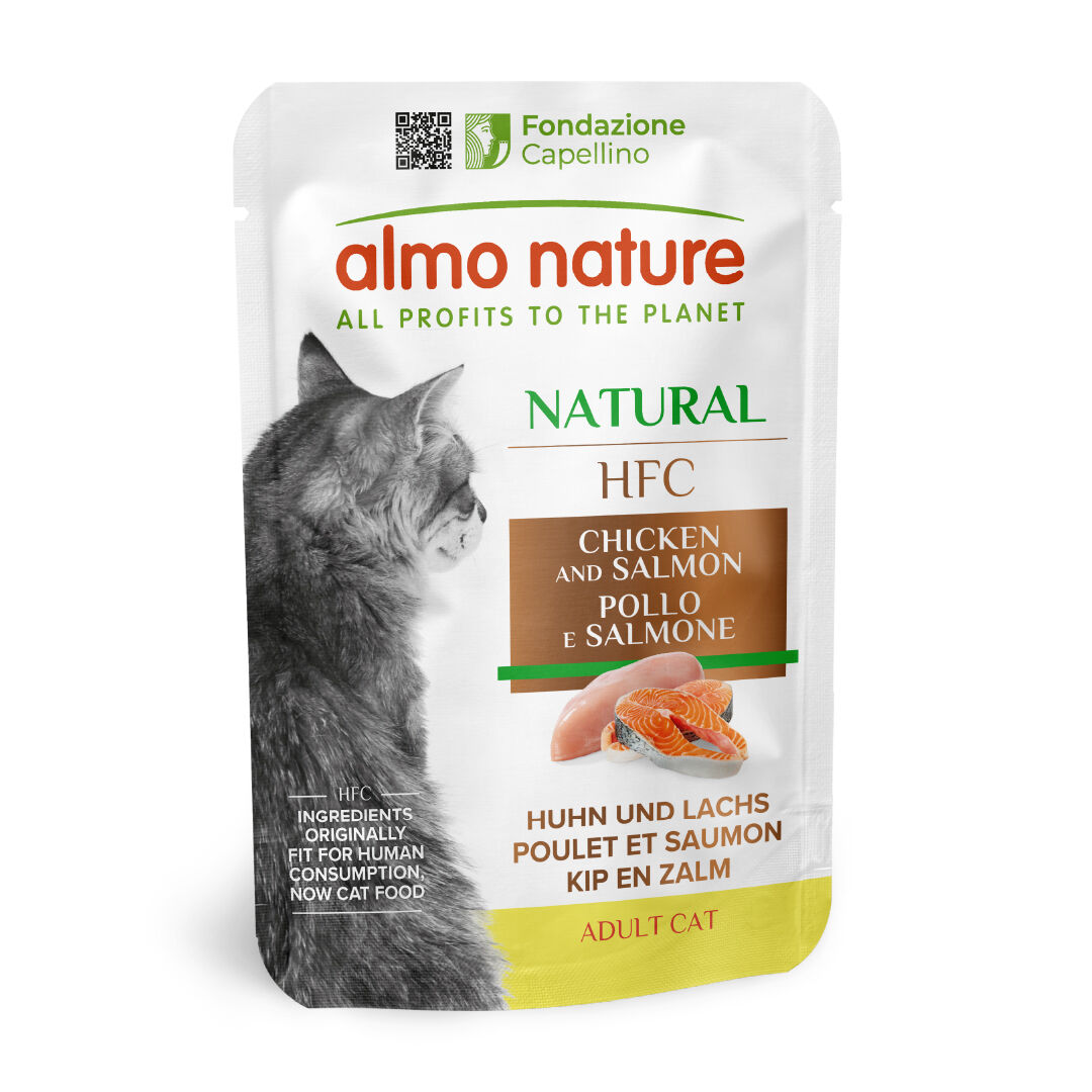 Almo Nature - P&acirc;t&eacute;e Hfc Natural Poulet Et Saumon - 55g Image num&eacute;ro 1