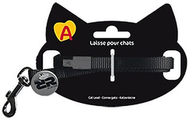 Animalis - Laisse Basic de 1,2m pour Chat - Noir