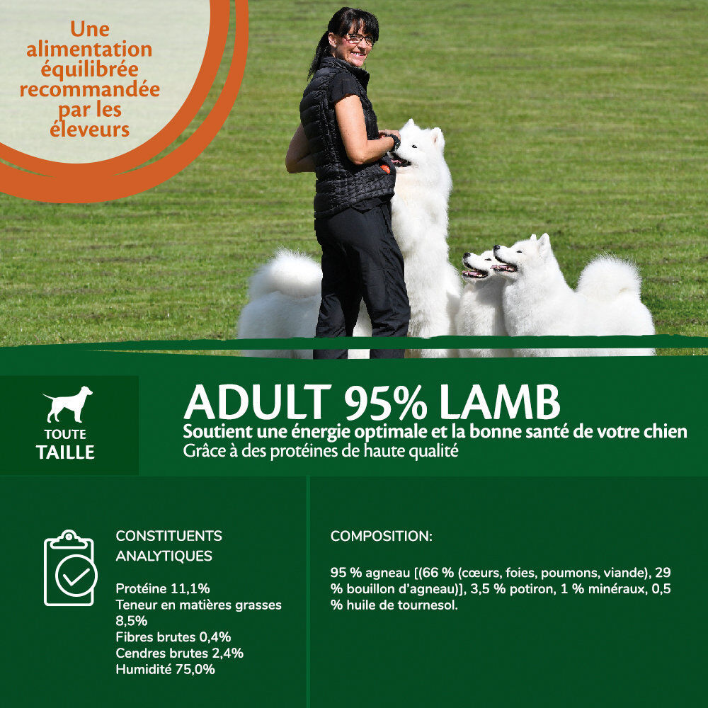 Wellness CORE - Repas Complet 95% d'Agneau pour Chien - 400g Image num&eacute;ro 2