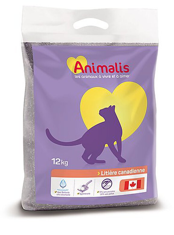 Animalis - Litière Canadienne Agglomérante pour Chat - 12Kg image number null