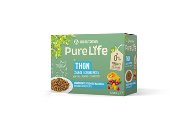 Pro-Nutrition - Pochons PureLife Effilés au Thon en Sauce pour Chats - 12x85g