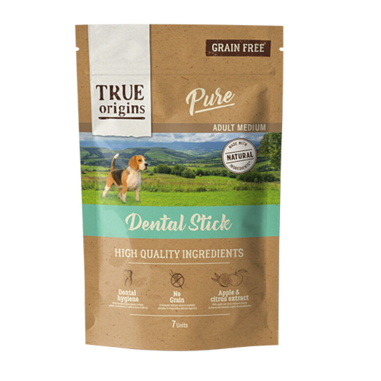 True Origins Pure - Sticks Dentaires Sans Céréales pour Chiens Moyens - x7 Image numéro 1 True Origins Pure - Sticks Dentaires Sans Céréales pour Chiens Moyens - x7 Image numéro 1