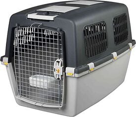 Trixie - Box de Transport Gulliver Gris Clair/Gris Foncé - M/L : 64 x 64 x 92 cm