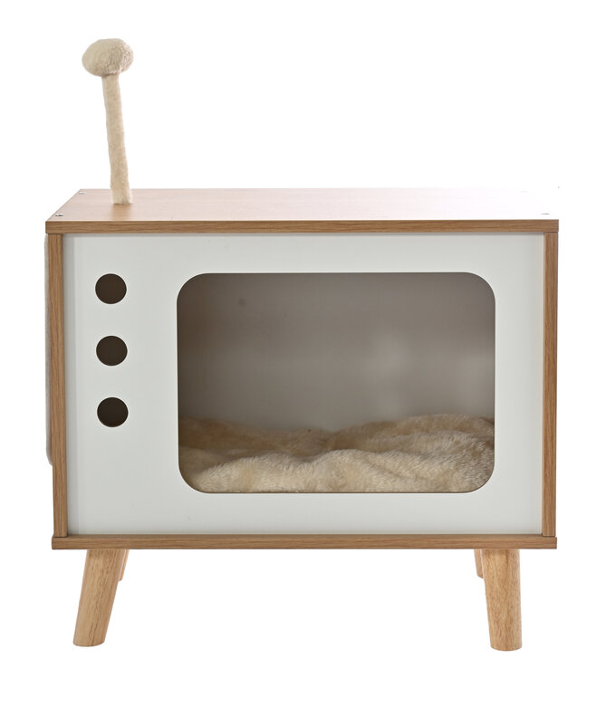 Leeby - Habitat Griffoir Meuble TV pour Chats - 48x28x60,5cm Image numéro 2 Leeby - Habitat Griffoir Meuble TV pour Chats - 48x28x60,5cm Image numéro 2