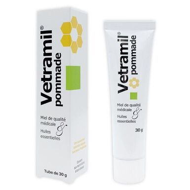 Anidev - Pommade Vetramil Cicatrisante pour Mammifères Et Oiseaux - 30g