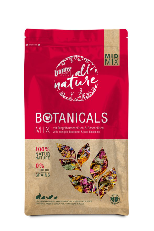 BunnyNature - BOTANICALS MID MIX M&eacute;lange Fleurs de souci et fleurs de rose - 130 g Image num&eacute;ro 1