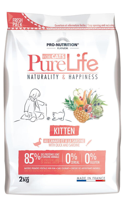 Flatazor - Croquettes PURE LIFE Kitten pour Chaton - 2Kg image number null