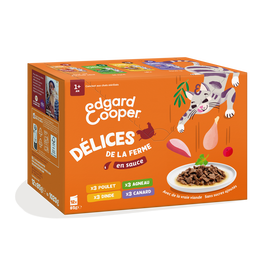 Edgard & Cooper - Multipack D&eacute;lices de la Ferme Viande en Sauce pour Chats - 12x85g