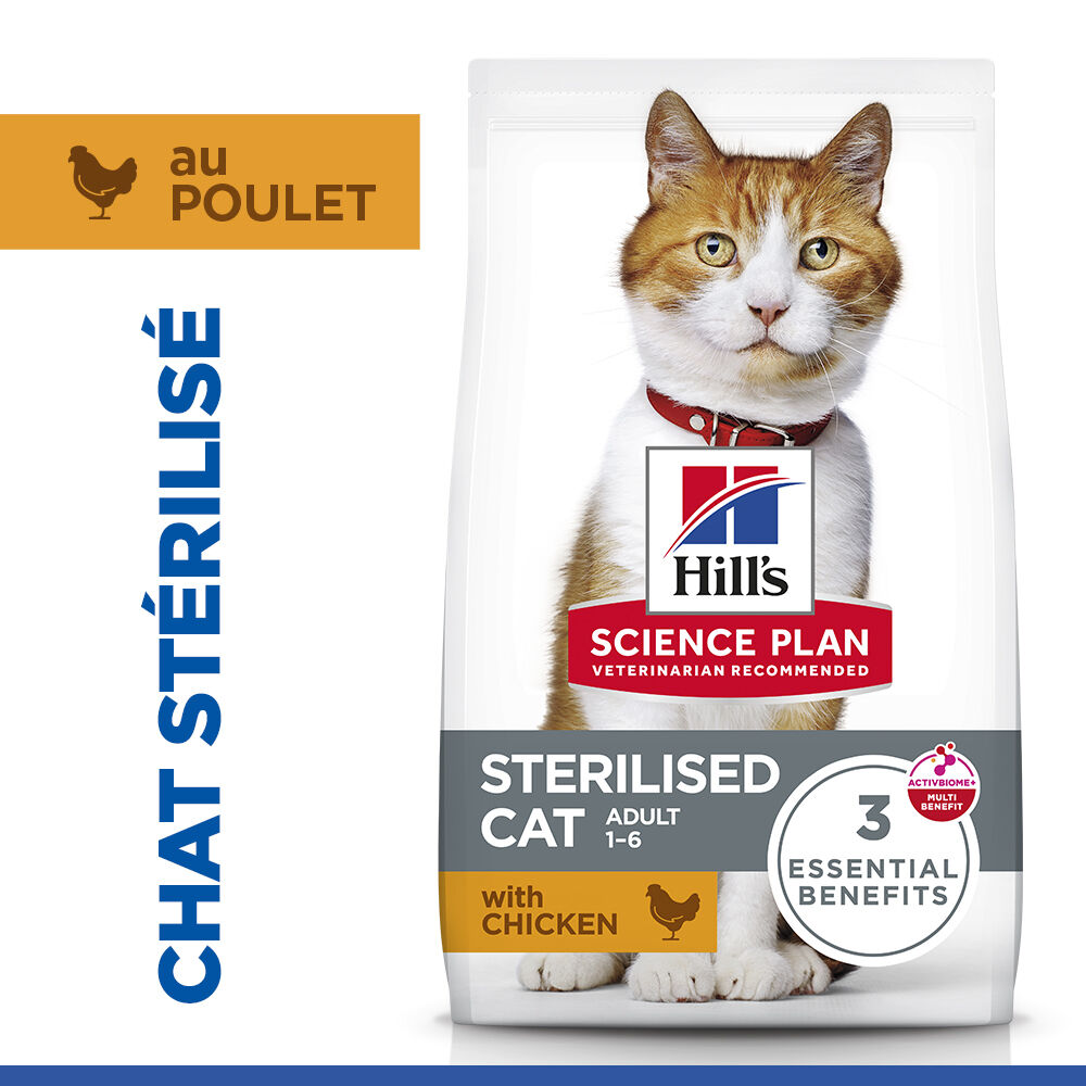 Hill's Science Plan -  Sterilised Cat Croquettes Pour Chat St&eacute;rilis&eacute; Au Poulet  -  1,5kg Image num&eacute;ro 3