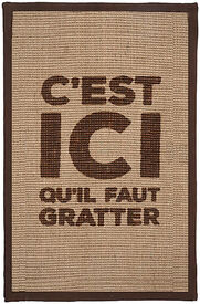 Wouapy - Tapis Griffoir Rectangle Marron pour Chats - 60x38cm