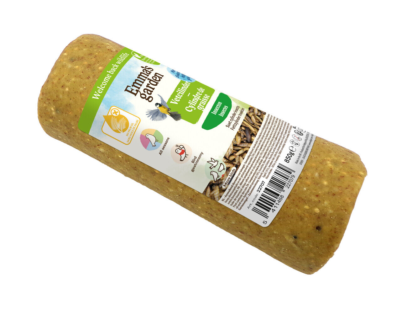 Emma's Garden - Cylindre de Graisse Insectes pour Oiseaux - 850g Image num&eacute;ro 2
