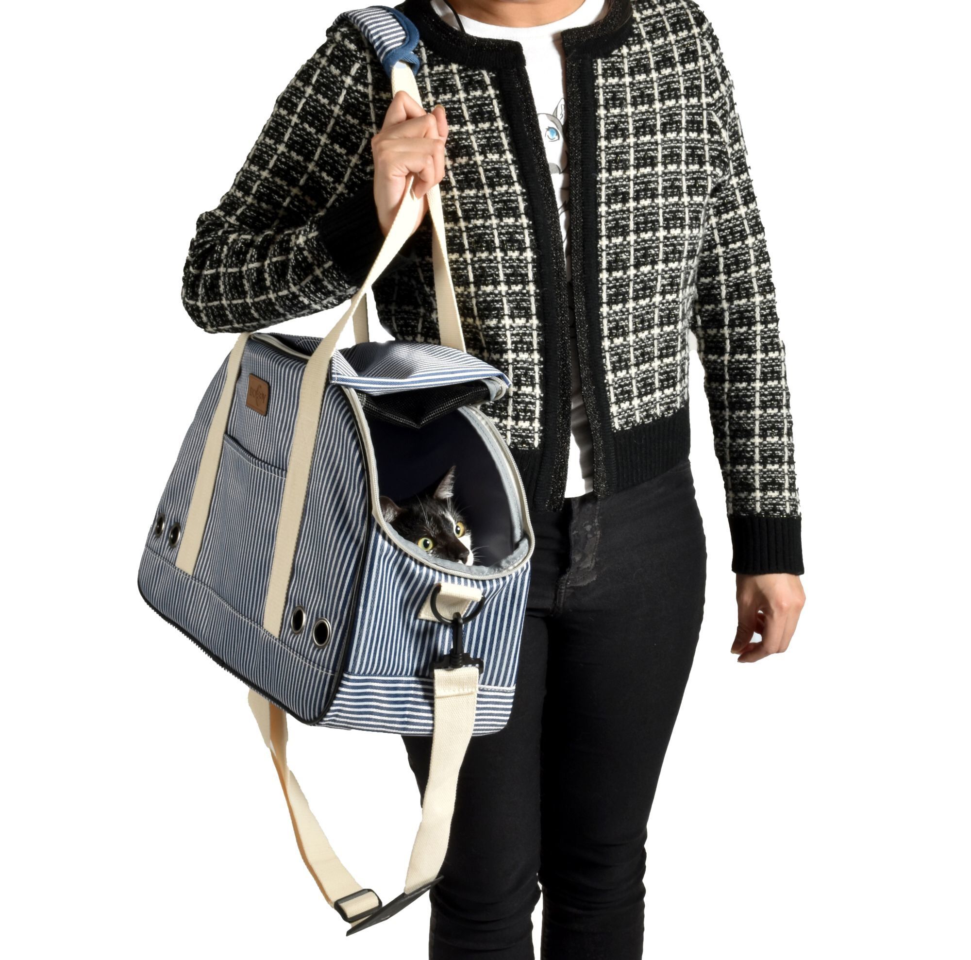 Bobby - Sac de Transport Tennis Marine pour Chiens et Chats - 45cm Image num&eacute;ro 2