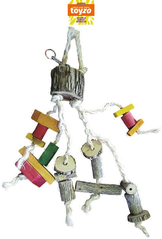 Toyzo - Jouets Perroquet Grappe Bois & Corde Sisal - 40cm Image numéro 1 Toyzo - Jouets Perroquet Grappe Bois & Corde Sisal - 40cm Image numéro 1