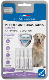 Francodex - Pipettes Antiparasitaires Icardine pour Grands Chiens - x4